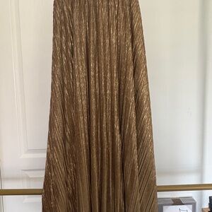 Chic Metallic Maxi Skirt